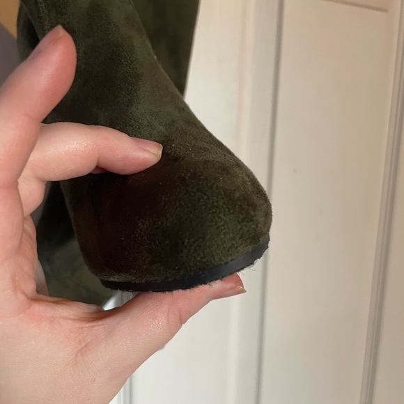 Akira olive green chunky heel, over the knee boot - Picture 9 of 11